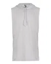 Badger Men's B-core Sleeveless Hooded T-shirt In Silver
