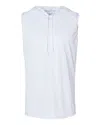 Badger Men's B-core Sleeveless Hooded T-shirt In White