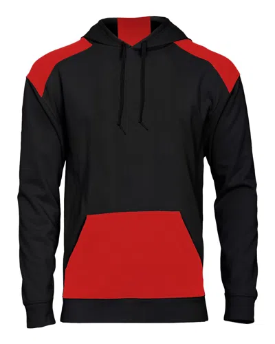 Badger Men's Breakout Performance Fleece Hooded Sweatshirt In Black