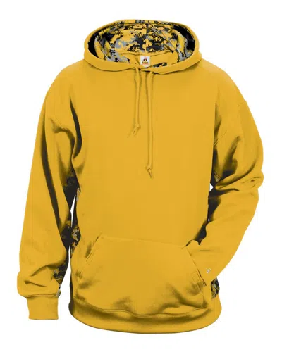 Badger Men's Digital Camo Colorblock Performance Fleece Hooded Sweatshirt In Multi