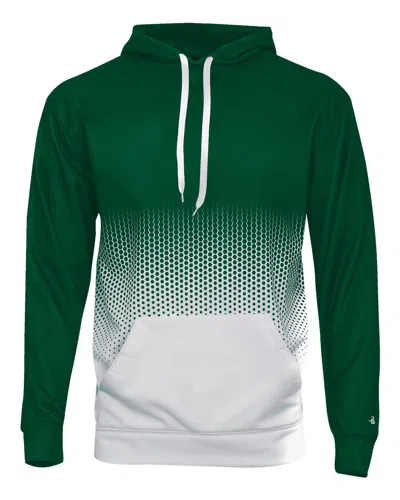 Badger Men's Hex 2.0 Hooded Sweatshirt In Green