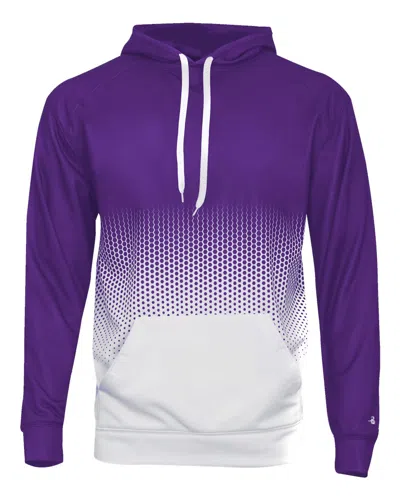 Badger Men's Hex 2.0 Hooded Sweatshirt In Purple