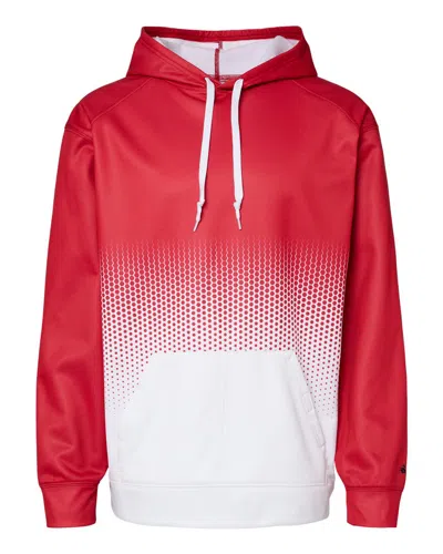 Badger Men's Hex 2.0 Hooded Sweatshirt In Red