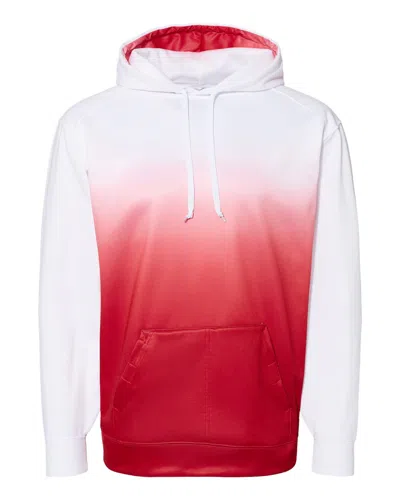 Badger Men's Ombre Hooded Sweatshirt In Red