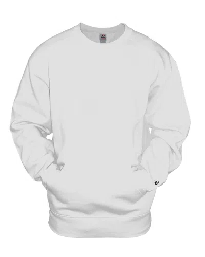 Badger Men's Pocket Sweatshirt In White