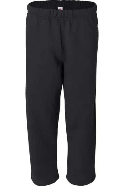 Badger Open-bottom Sweatpants In Black