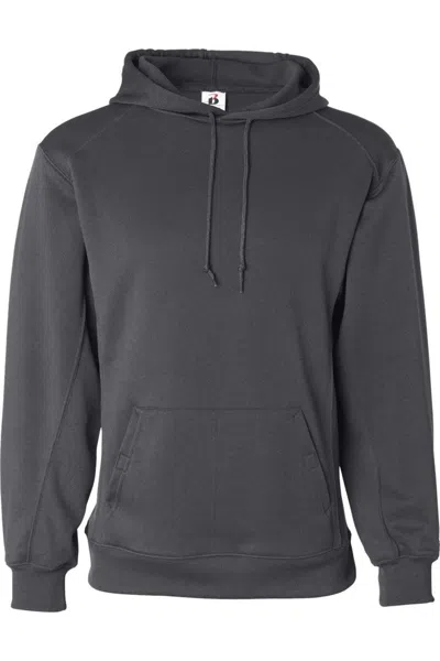 Badger Performance Fleece Hooded Sweatshirt In Gray