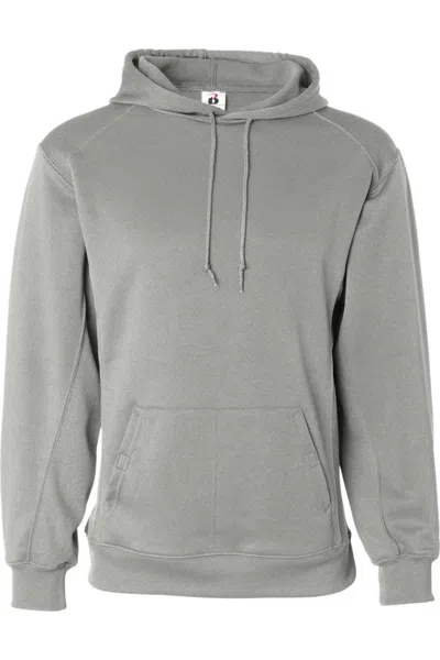 Badger Performance Fleece Hooded Sweatshirt In Grey