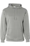 Badger Fitflex French Terry Hooded Sweatshirt In Silver