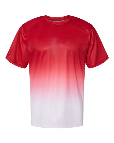 Badger Reverse Ombre T-shirt In Red