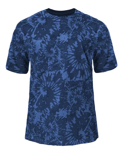 Badger Tie-dyed Tri-blend T-shirt In Blue