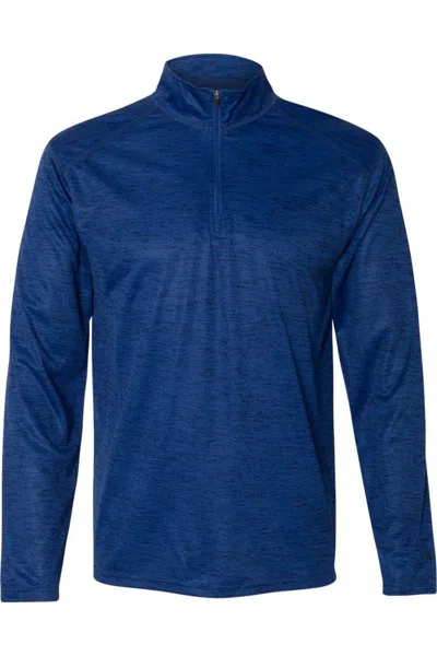 Badger Tonal Blend Quarter-zip Pullover In Blue