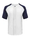 Badger Triblend Full Button T-shirt In Multi