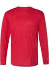 Badger Triblend Performance Long Sleeve T-shirt In Red
