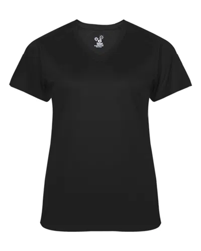 Badger Ultimate Softlock Women's V-neck T-shirt In Black