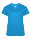 Badger Ultimate Softlock Women's V-neck T-shirt In Blue