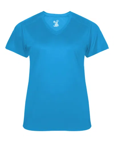 Badger Ultimate Softlock Women's V-neck T-shirt In Blue