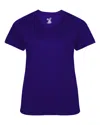 Badger Ultimate Softlock Women's V-neck T-shirt In Purple