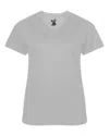 Badger Ultimate Softlock Women's V-neck T-shirt In Silver
