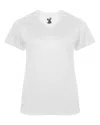 Badger Ultimate Softlock Women's V-neck T-shirt In White