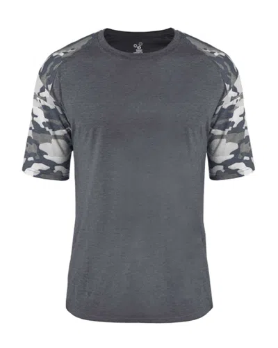 Badger Vintage Camo Sport Triblend T-shirt In Blue