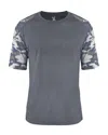 Badger Vintage Camo Sport Triblend T-shirt In Multi