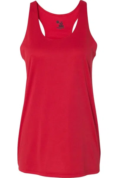 Badger Women's B-core Racerback Tank Top In Red