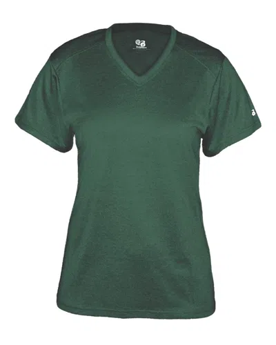 Badger Women's Pro Heather V-neck T-shirt In Multi