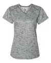 Badger Women's Tonal Blend V-neck T-shirt In Grey