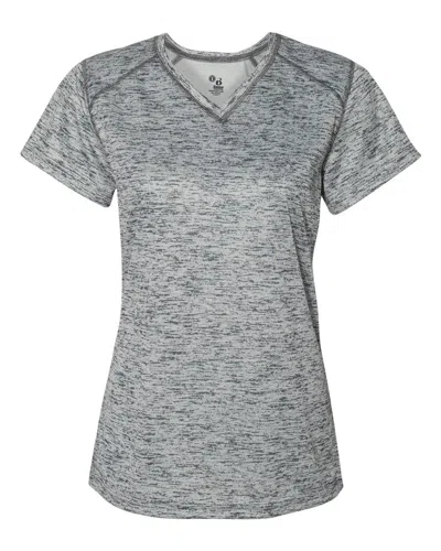Badger Women's Tonal Blend V-neck T-shirt In Grey