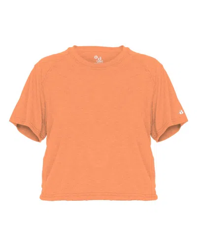 Badger Women's Tri-blend Crop T-shirt In Pink
