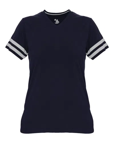 Badger Women's Tri-blend Fan T-shirt In Blue
