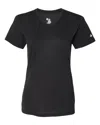 Badger Women's Triblend Performance V-neck Short Sleeve T-shirt In Black