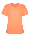 Badger Women's Triblend Performance V-neck Short Sleeve T-shirt In Pink