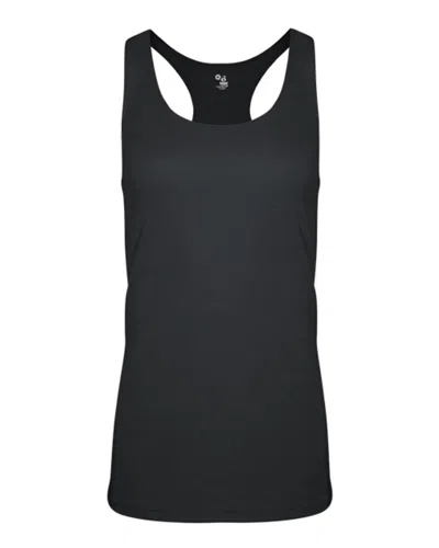 Badger Women's Triblend Racerback In Black