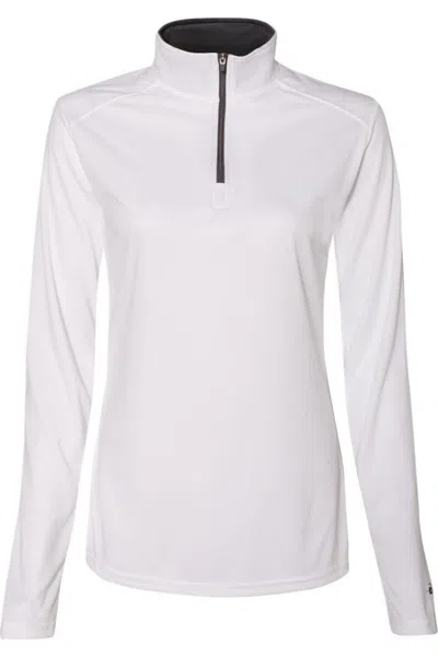 Badger Womens B-core Quarter-zip Pullover In Multi