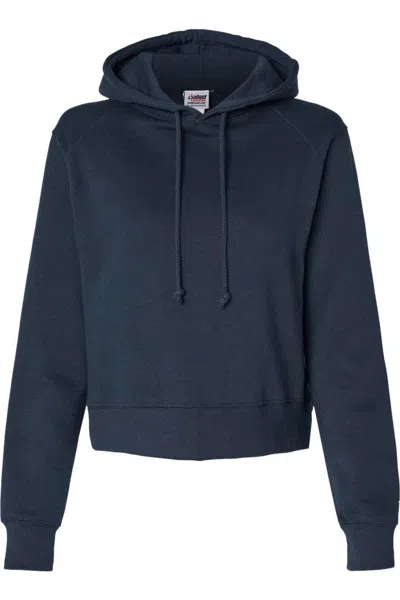 Badger Women´s Crop Hooded Sweatshirt In Blue