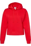 Badger Women´s Crop Hooded Sweatshirt In Red