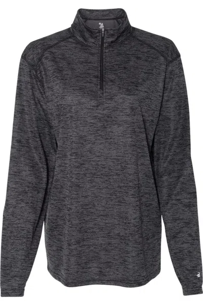 Badger Womens Tonal Blend Quarter-zip Pullover In Multi
