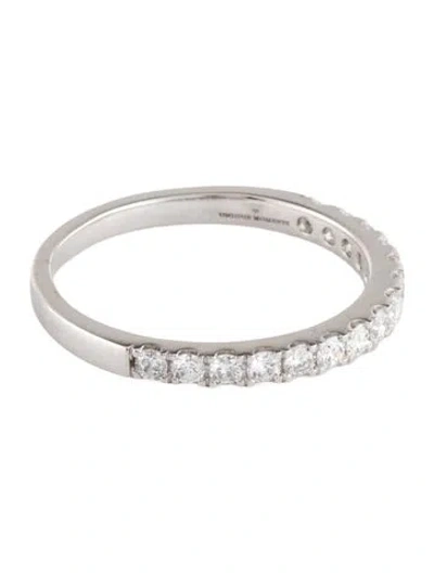 Pre-owned Badgley Mischka 10k Lab-grown Diamond Half Eternity Band Ring In Multi