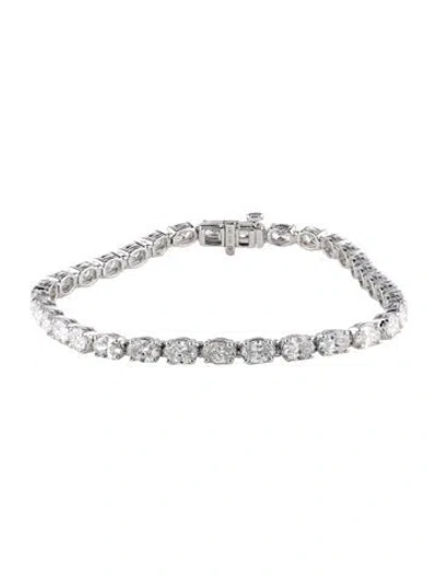 Pre-owned Badgley Mischka 14k 10.00ctw Lab-grown Diamond Tennis Bracelet, 7.75" In Multi
