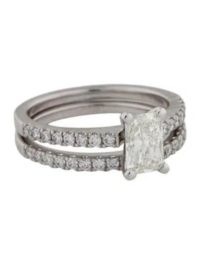 Pre-owned Badgley Mischka 14k 1.02ct Lab-grown Diamond Wedding Ring Set In Multi