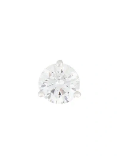 Pre-owned Badgley Mischka 14k 1.03ct Lab-grown Diamond Solitaire Single Stud Earring In Multi