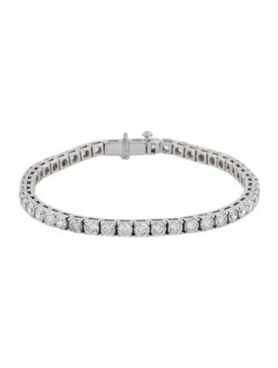 Pre-owned Badgley Mischka 14k 11.04ctw Lab-grown Diamond Tennis Bracelet, 7.25" In Multi