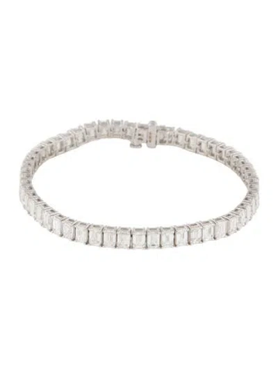Pre-owned Badgley Mischka 14k 13.00ctw Lab-grown Diamond Tennis Bracelet, 7" In Multi