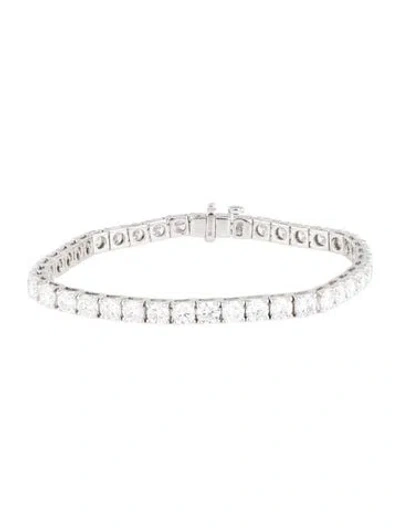 Pre-owned Badgley Mischka 14k 14.07ctw Lab-grown Diamond Tennis Bracelet, 7.5" In Multi