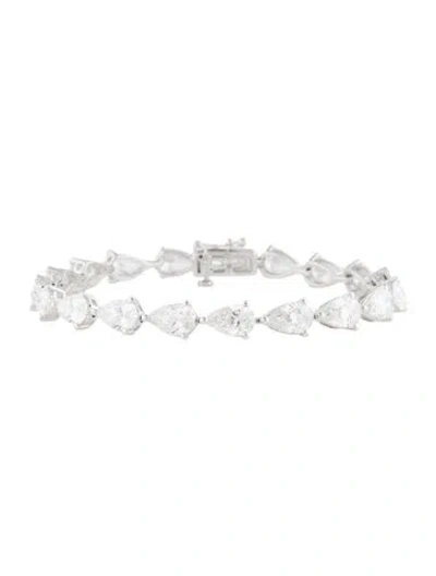 Pre-owned Badgley Mischka 14k 14.50ctw Lab-grown Diamond Tennis Bracelet, 6.5" In Multi