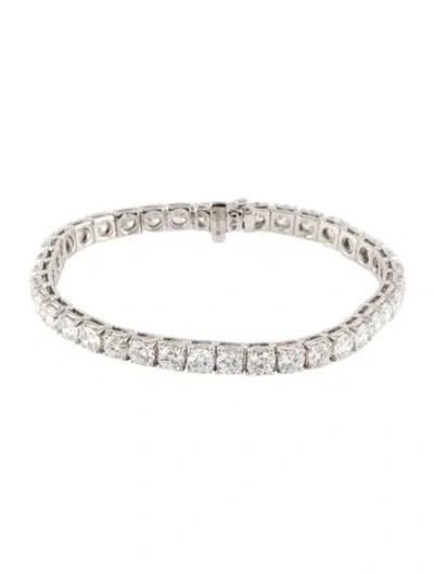 Pre-owned Badgley Mischka 14k 14.82ctw Lab-grown Diamond Tennis Bracelet, 7" In Multi