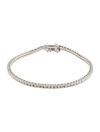 Pre-owned Badgley Mischka 14k 1.60ctw Lab-grown Diamond Tennis Bracelet, 6.75" In Multi