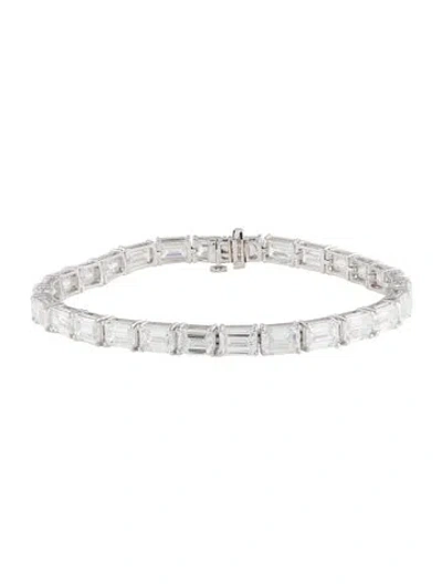 Pre-owned Badgley Mischka 14k 17.75ctw Lab-grown Diamond Link Bracelet, 7" In Multi
